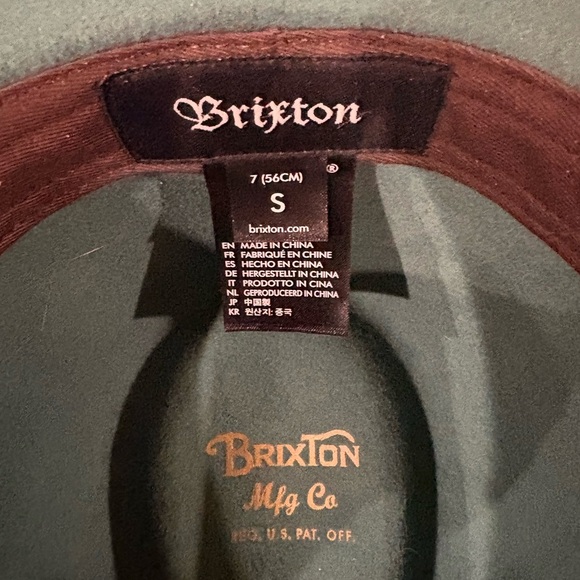 Brixton Wesley Fedora wool hat leather band miss green sz S unisex main image 6